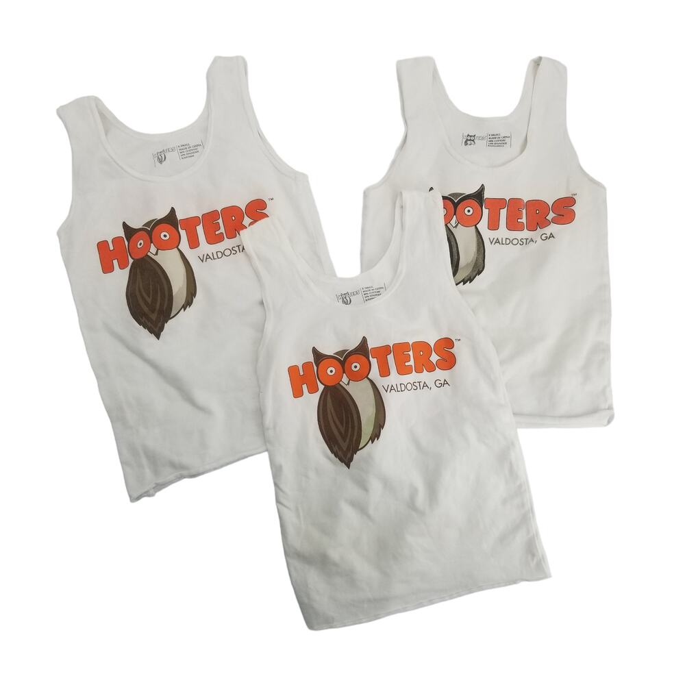 Hooters Girl Worn Uniform Super Sexy Tops Valdosta, GA Size X-Small (3 Pack)